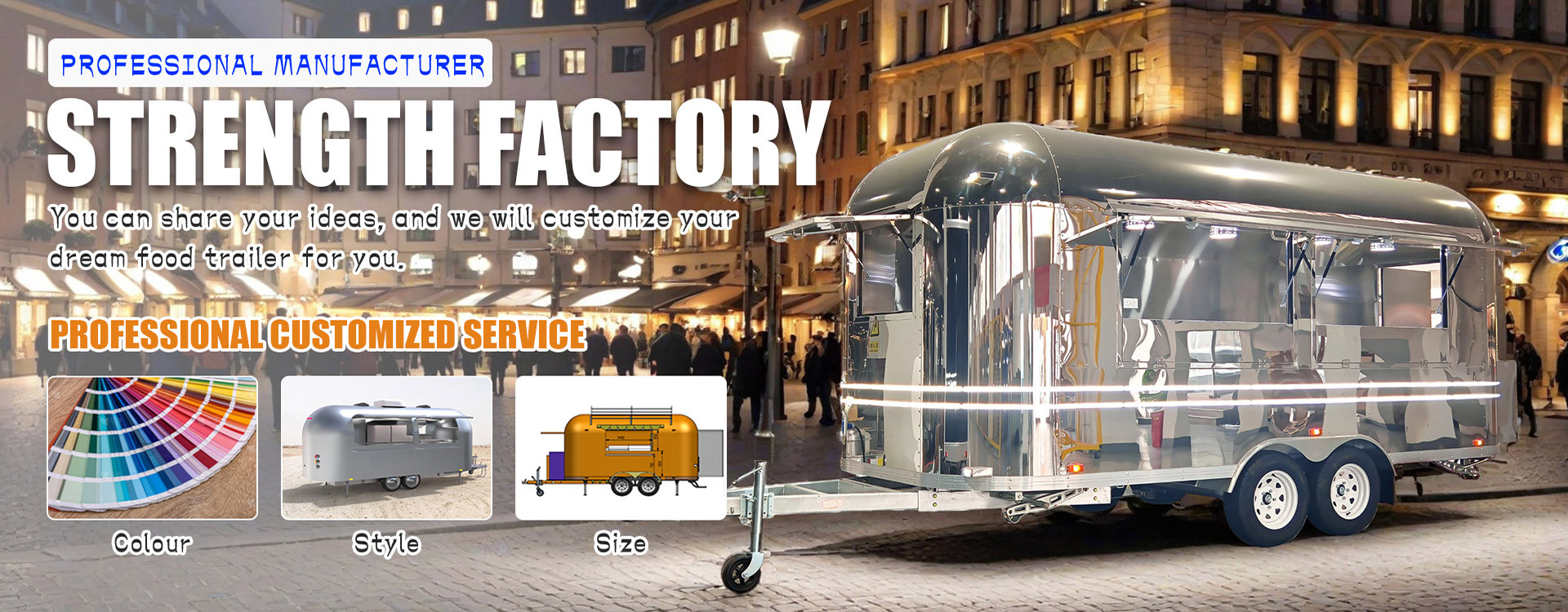 খাদ্য ট্রেলার প্রস্তুতকারক ট্রাক