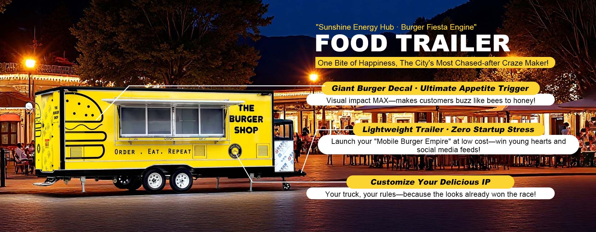 খাদ্য ট্রেলার প্রস্তুতকারক ট্রাক