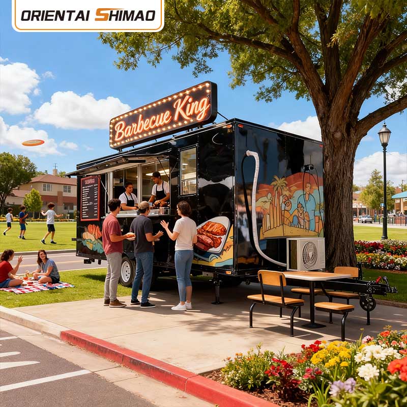ফুড কার্ট মোবাইল কিচেন কমার্শিয়াল রেস্তোরাঁর সরঞ্জাম ক্যাটারিং ইলেকট্রিক ফুড ট্রেলার স্ট্রিট ইউজ ফুড ট্রাক